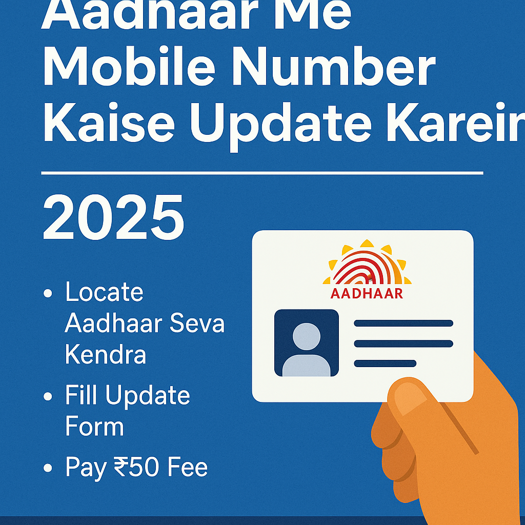 Mobile number update in Aadhar