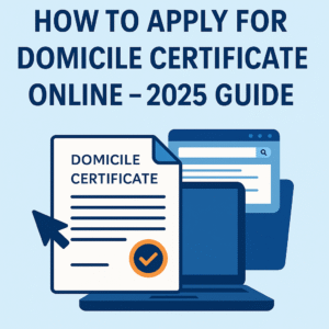How to apply domicile certificate online
