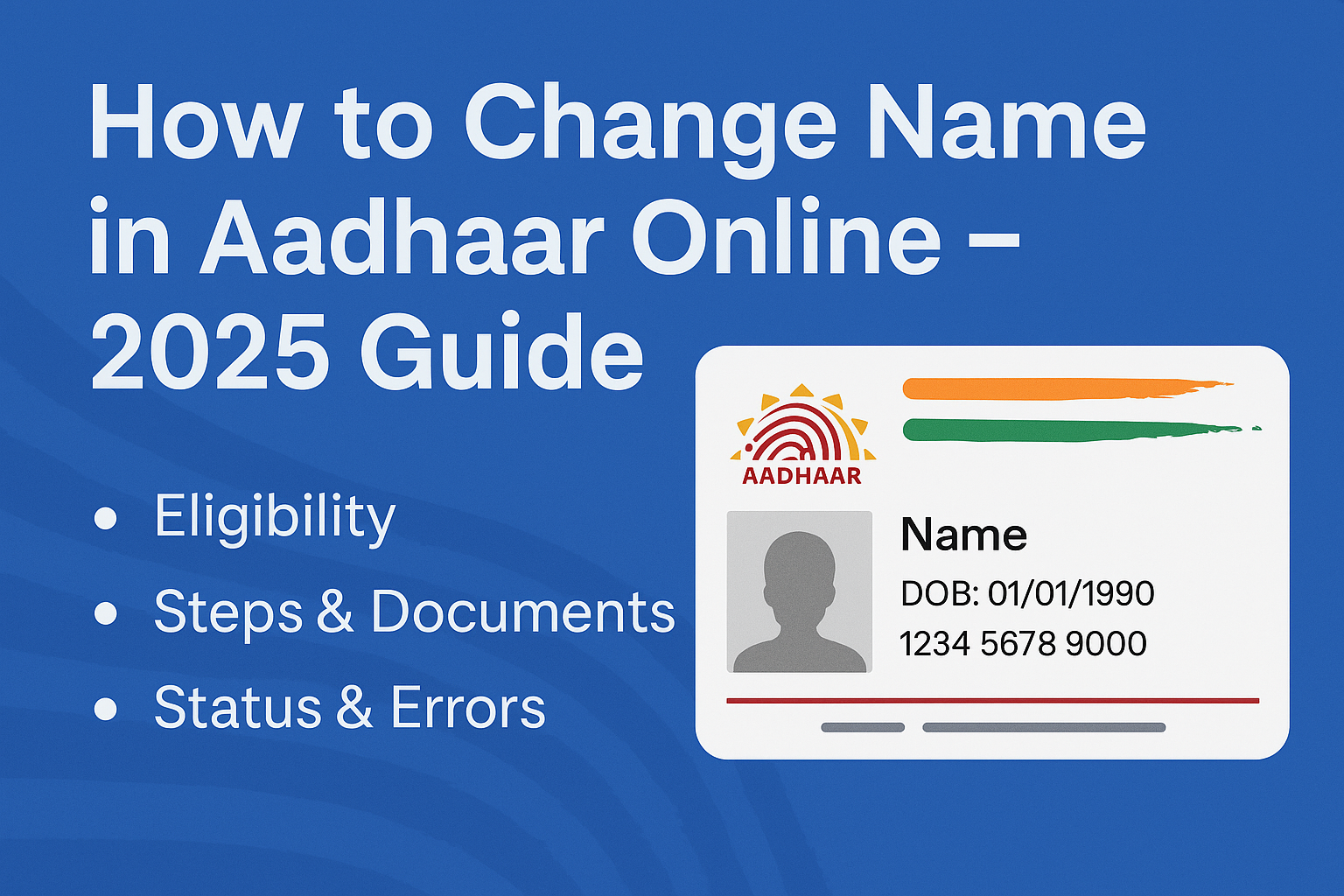 How to Change Name in Aadhaar Online