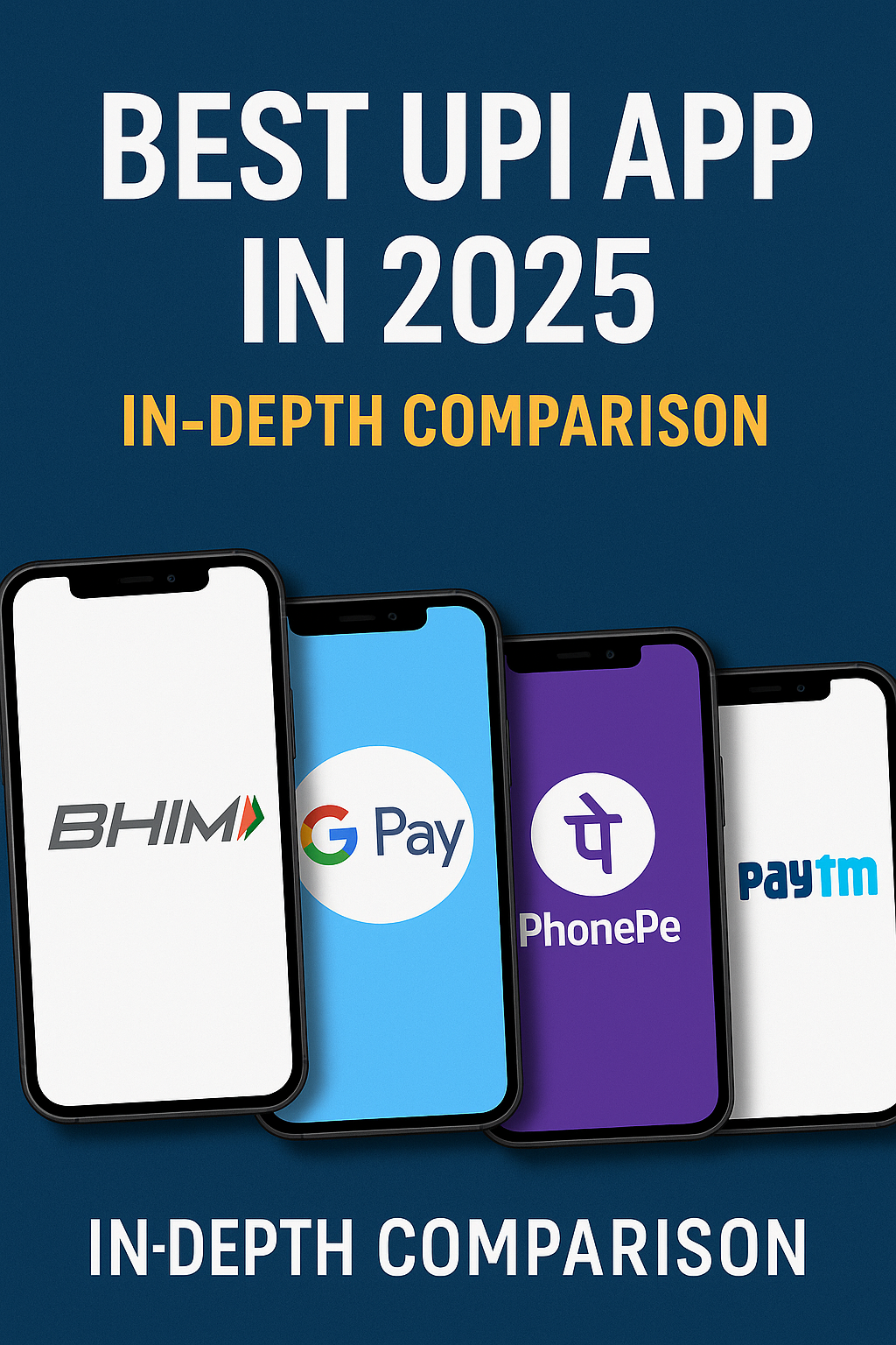 Best UPI app - Bhim-Gpay-PhonePe-Paytm